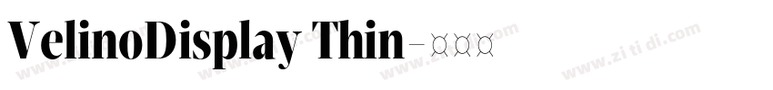 VelinoDisplay Thin字体转换